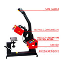 Cap Heat press  14x9cm , Bandana, Pocket, Collar Heat Press