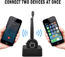 Wireless Bluetooth Headset for Cell Phones,Office Headset with Noise Cancelling Microphone