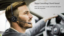 Wireless Bluetooth Headset for Cell Phones,Office Headset with Noise Cancelling Microphone