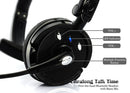 Over The Head Boom Mic Bluetooth Noise-Canceling Headset For Trucker Drivers