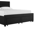 Queen Storage Bed Frame -  4 Drawer Bed- Black