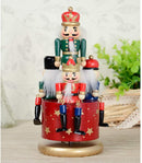 Christmas Music Box Nutcracker Music Box for Gift Home Decor Ornaments, Blue