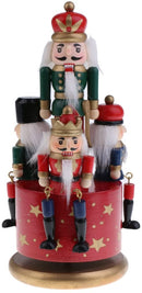 Christmas Music Box Nutcracker Music Box for Gift Home Decor Ornaments, Blue