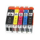 Canon 670XL PGI-670 XL 671XL CLI-671 XL Ink Cartridges for Canon PIXMA MG5760 MG5765 MG6860 MG5766 MG6865 MG7760 MG7765 MG7766 TS5060 TS6060 TS8060 TS9060 Printer (5Packs)