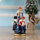 Christmas Music Box Nutcracker Music Box for Gift Home Decor Ornaments, Blue