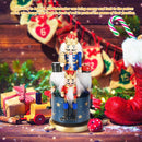 Christmas Music Box Nutcracker Music Box for Gift Home Decor Ornaments, Blue