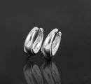 White Gold plated Hoop earrings