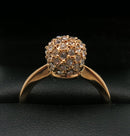 14K gold plate spherical ring