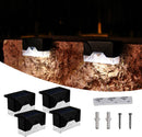 4pcs Solar Deck Lights, Solar Step Lights Outdoor Waterproof
