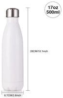 Sublimation 17oz / 500ml Stainless Steel Insulated Bottle – Set of 8