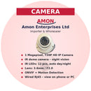 720P HD IP Dome Security Camera – Wired CCTV with Night Vision & Motion Detection