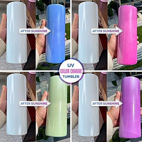 UV Color Changing Sublimation 20oz Tumbler * 5 Tumbler Different Colors