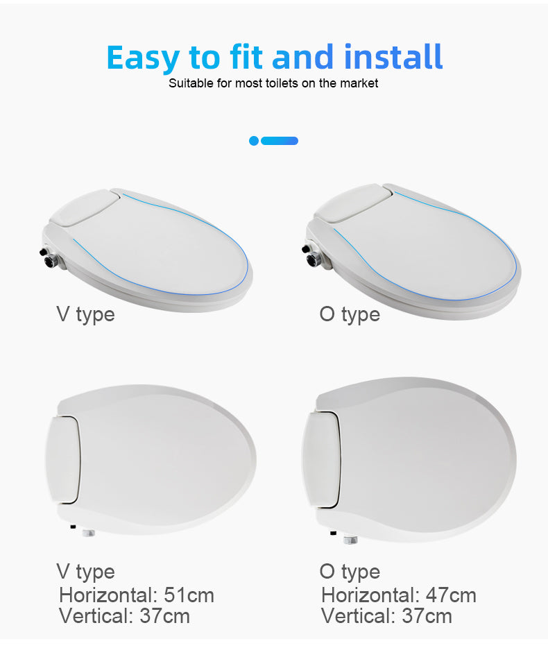 Bidet Seat - Non-electric Toilet Bidet Seat O shape