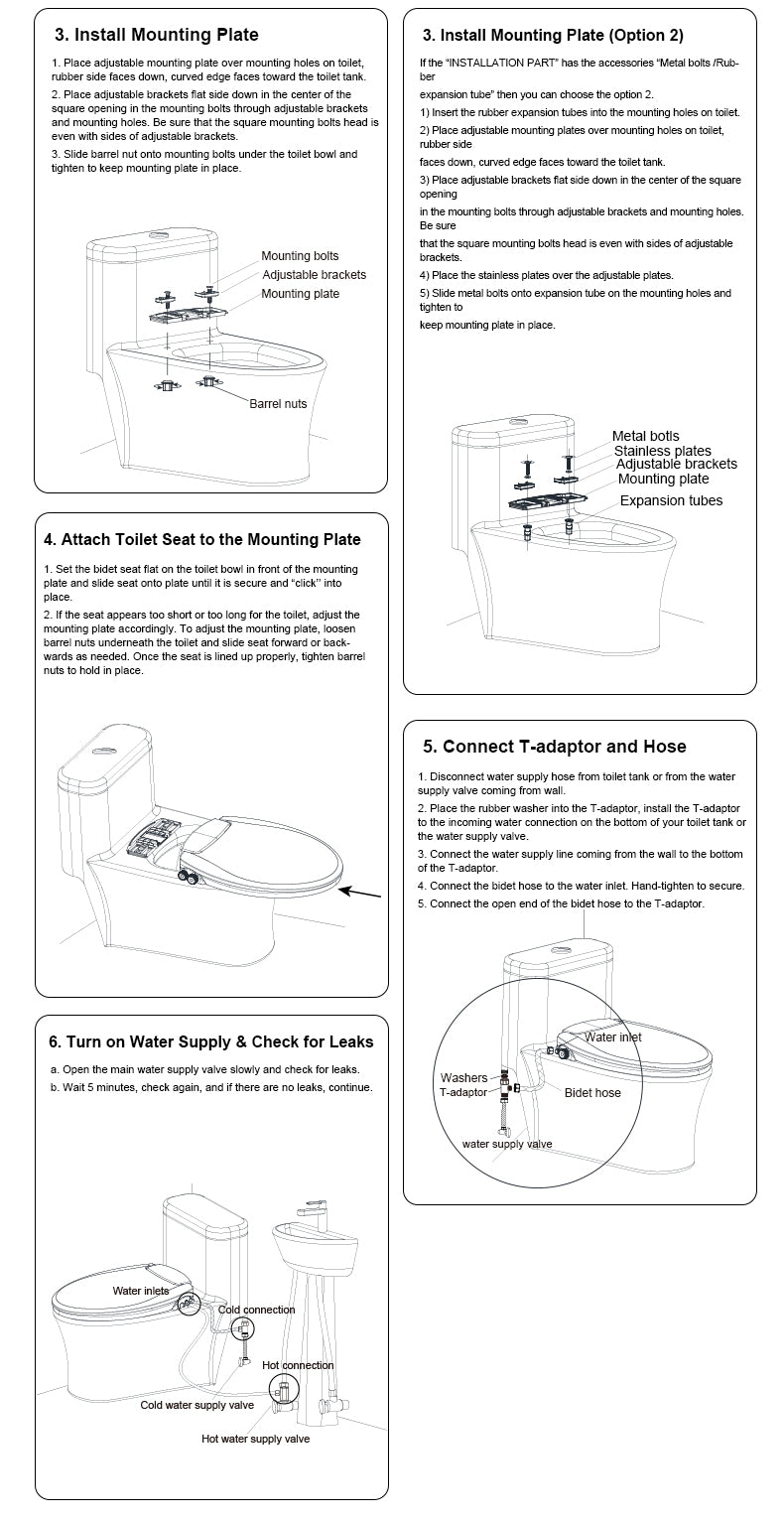 Bidet Seat - Non-electric Toilet Bidet Seat O shape