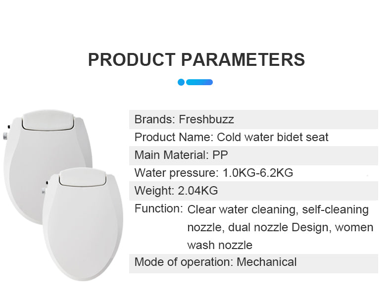 Bidet Seat - Non-electric Toilet Bidet Seat O shape
