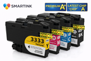 Brother LC3333 ink cartridge for MFCJ1300DW, DCPJ1100DW (BK+Y+C+M) Premium A+ X4