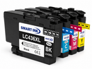 Brother LC436XL Ink Cartridges 4 Pack – BK C M Y – High Yield Compatible – NZ Stock