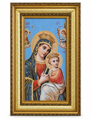 Our Lady of Perpetual Help Tapestry Double Gold Frame – 44cm x 74cm