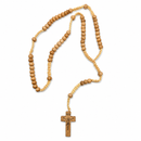 Wooden Cord Rosary Beads 8mm 46cm – Engraved Crucifix