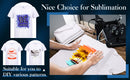 Men Sublimation Blank T Shirt White Polyester   T-shirts