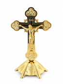 Medium Apostolic Standing Crucifix – Gold Finish – 15cm