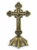 Medium Apostles Standing Crucifix – Antique Gold Finish – 15cm