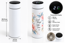 500ml sublimation flask – 6.5cm diameter, blank vs printed example
