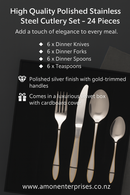High Quality Polished Stainless Steel Cutlery Set – 24 Pieces