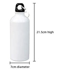 600ml Sublimation Aluminium Drink Bottle – White or Silver (Single Bottle)