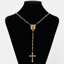 18k Gold Plated Rosary Necklace – Sacred Heart of Mary