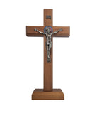 St Benedict Wood Crucifixes Stand -(31) cm