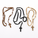 Wooden Cord Rosary Beads 8mm 46cm – Engraved Crucifix