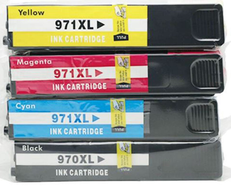 HP 970XL HP971XL Pigment Ink Cartridge Premium A+ compatible X4 Latest Chip