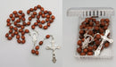 Rosary - Light Brown Wooden Rosary With Box