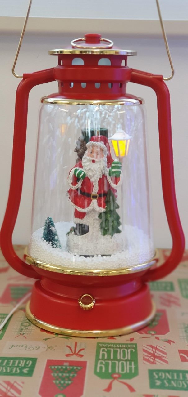 Christmas snowing musical light up lantern
