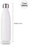 Sublimation 17 OZ/500ml Stainless Steel Insulated Bottle for Heat Transfer