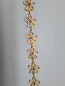 Two tone floral bracelet