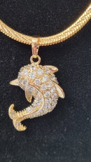 Dolphin pendant and chain