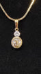 Royal double circle pendant and chain