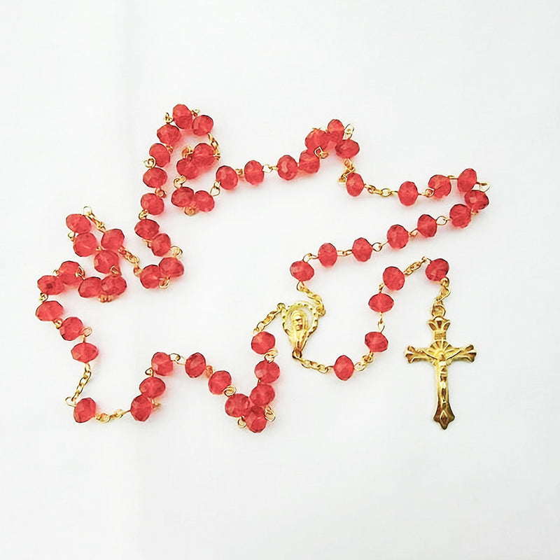 Beautiful Red Crystal Rosary