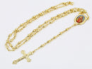 Gorgeous 18k Golden Rosary Necklace-Sacred Heart Of Mary