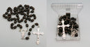 Rosary - Dark Brown Wooden Rosary With Box