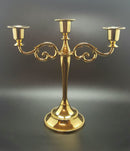 Stylish Gold 3 Taper Candelabra Candle Holder Centerpiece For Weddings Or Home