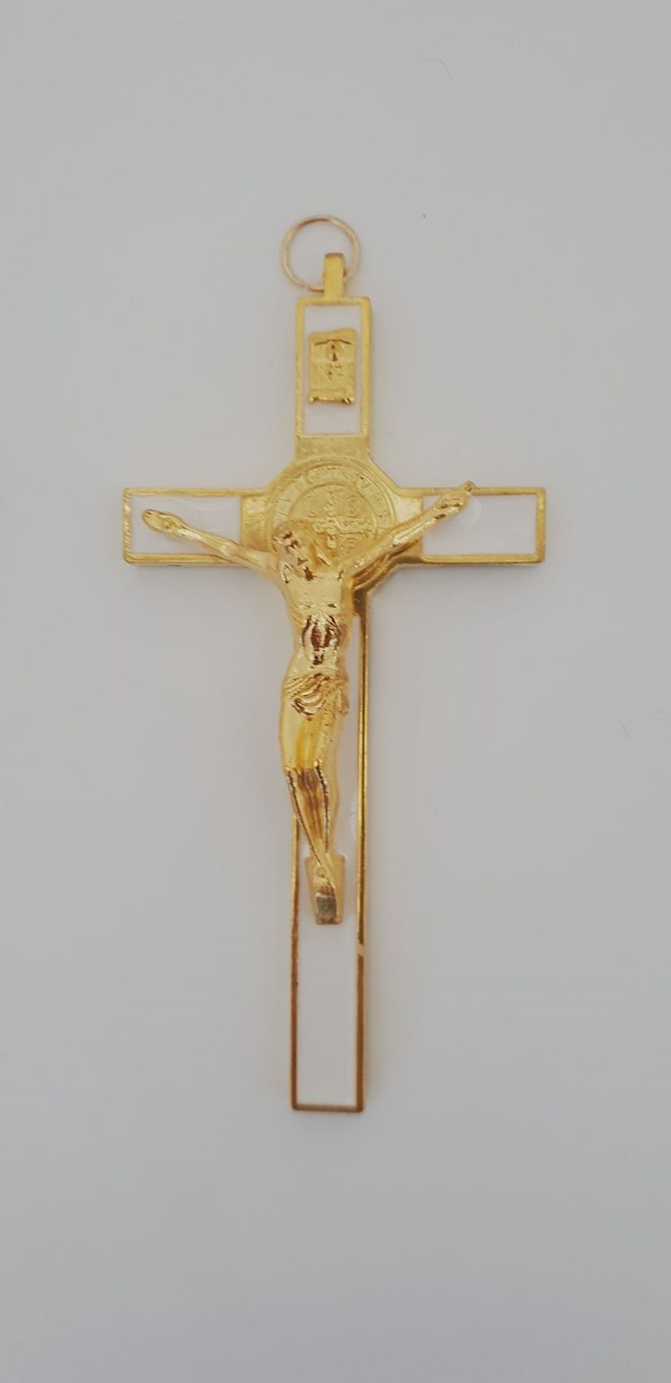 Small Wall Crucifix - 14K gold plated Crucifix