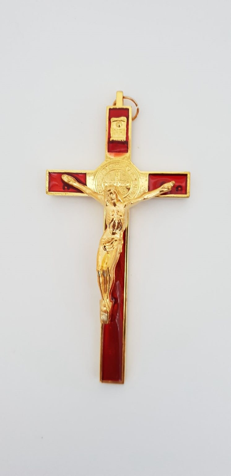 Small Wall Crucifix - 14K gold plated Crucifix