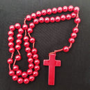 Handmade Natural Stone Rosary - Red