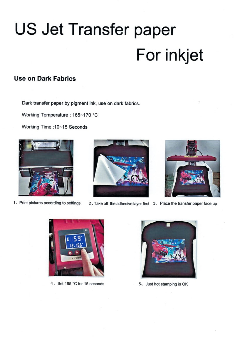 Try before you buy with the Jet Dark - Jet Opaque II - Heat Transfer Paper  for Inkjet Printers Sample Pack. Shop today and receive free shipping!