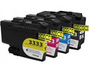 Brother LC3333 ink cartridge for MFCJ1300DW, DCPJ1100DW (BK+Y+C+M) Premium A+ X4