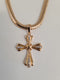 18K Gold Plated Cross  With Diamantes Set