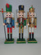 Wooden Nut cracker Christmas Ornament statues - Set of 4